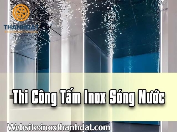 Thi công tấm inox sóng nước 