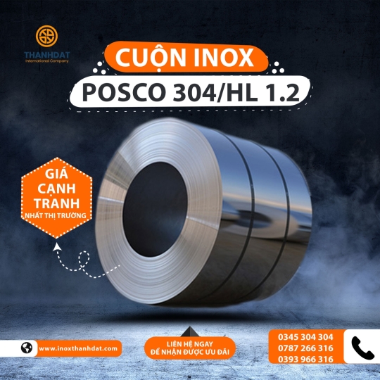 bảng giá inox 304 cuộn